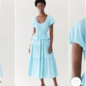 NWT Pristine STAUD Martina Dress - Turquoise - Size Small